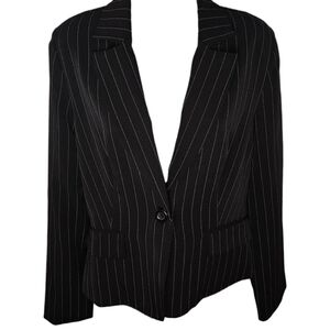 NWT My Michelle Pinstripe Single Button Long Sleeve Blazer
